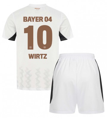 Bayer Leverkusen Florian Wirtz #10 Borta Kläder Barn 2024-25 Kortärmad (+ Korta byxor)